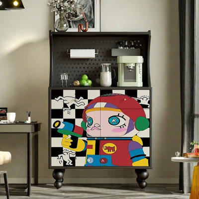 Vintage Accent Sideboard Tea Entry Cabinet