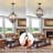 6-Light Farmhouse Rustic Wood Chandelier