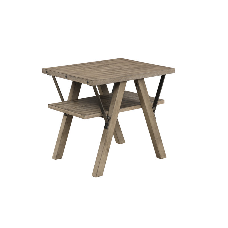 Table de bout à tréteaux avec rangement Busse