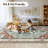 5'X7' Machine Washable Vintage Boho Area Rugs Non-Slip Low Pile Carpets Beige Orange-117979454-122567950