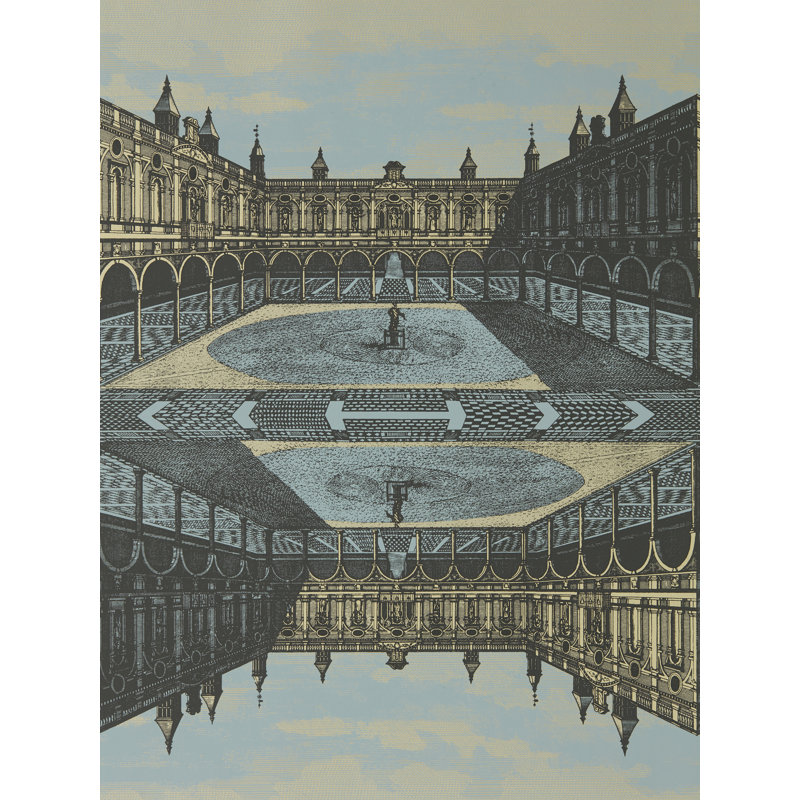 Royal Exchange Wallpaper, Taloyrs Gray/Platinum