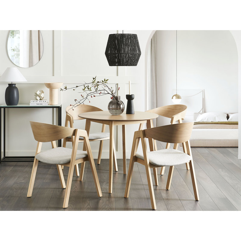 Roxy Round Solid Wood Base Dining Table