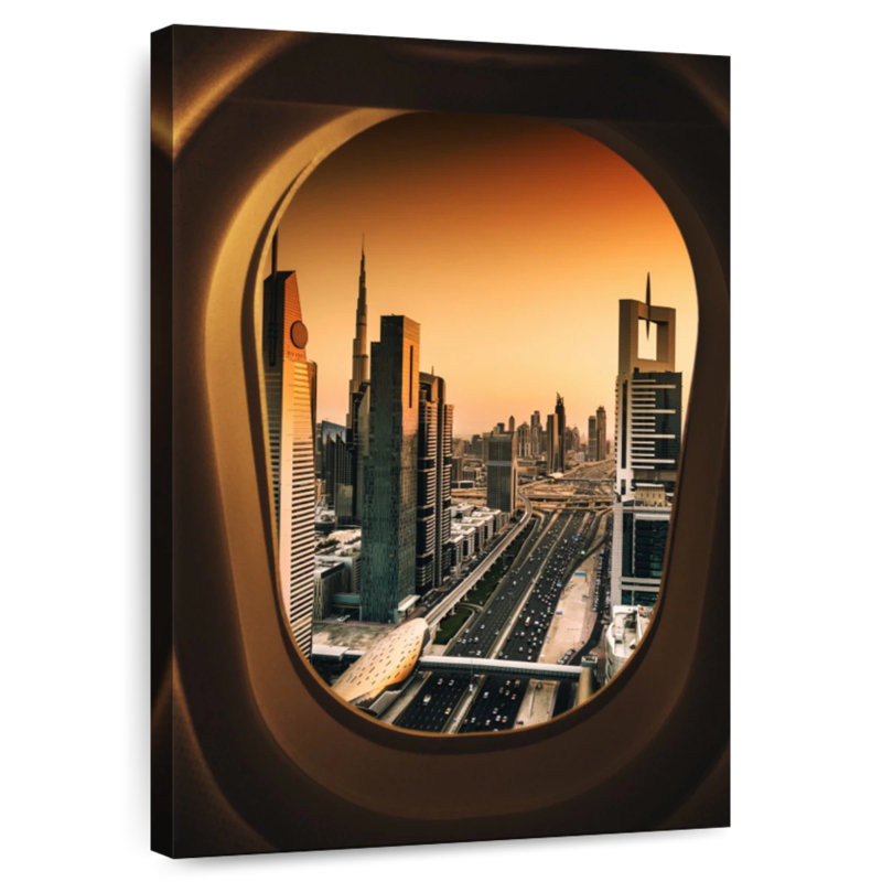 Sireci Dubai From Plane Window, 48" H x 32" W