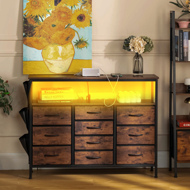 Ameja 43.31cm W 10 - Drawer Chest of Drawers