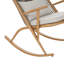 Ensemble de 2 chaises berçantes en fer assorties avec finition érable et rotin PE gris