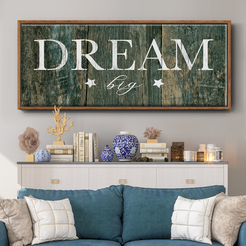 Dream Big- Framed Canvas, 24" H x 60" W
