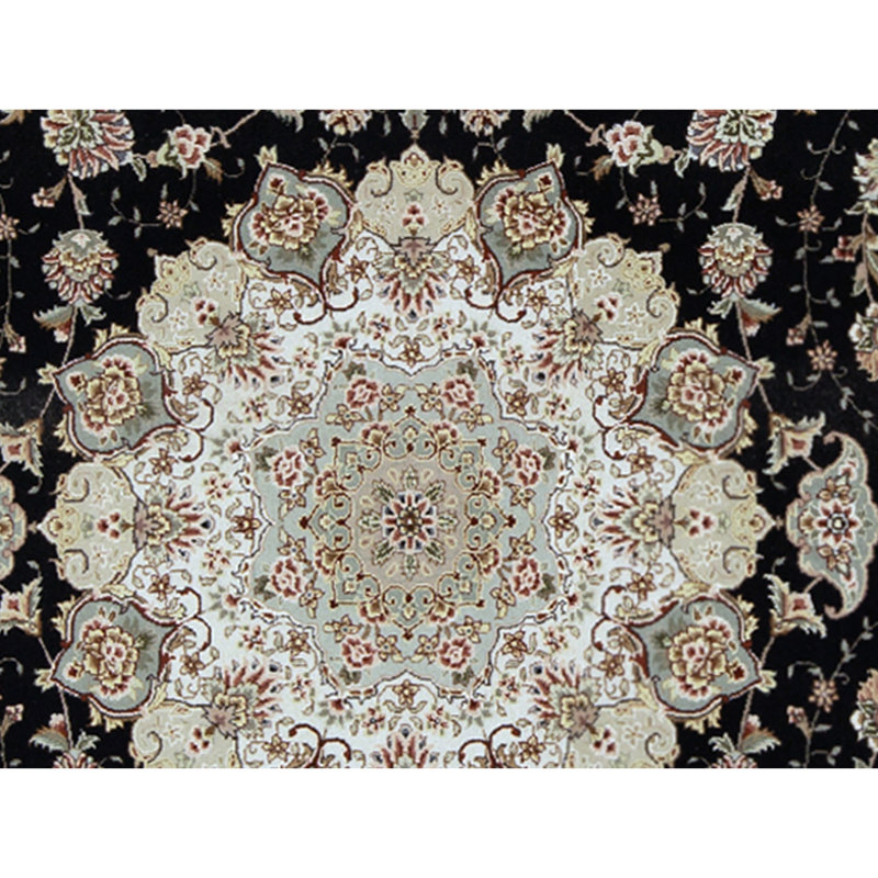Handmade Silk and Wool Area Rug