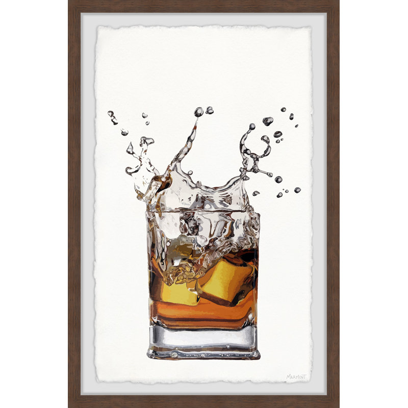 «Whiskey And Ice», reproduction encadrée, H 24 po x l 16 po x P 1,5 po