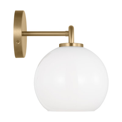 Childerley 17.5" W 2-Light Steel Vanity Light with Glass Globe Shades