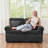 Chenille Chaise Lounge Sofa Bed With Removable Cushion-1238241495