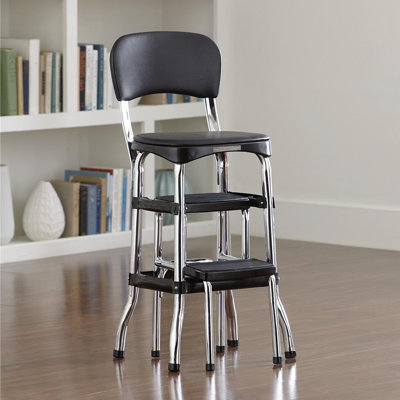Retro Upholstered Counter Stool