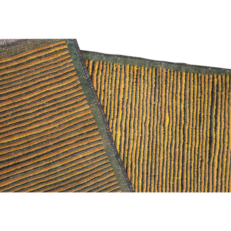 Hand Knotted Wool Area Rug in Multi