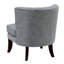 Chaise classique rembourrée gris foncé avec des pieds en bois massif et une beauté élégante intemporelle-683327056