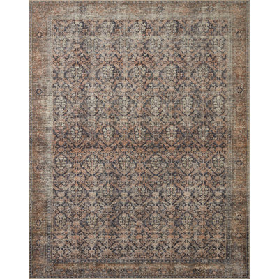 Amber Lewis x Loloi Billie Oriental Ink / Salmon Area Rug