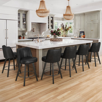 Malling 26" H Upholstered Swivel Stool
