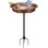 Redwan Oval Polyresin Bird Bath Bowl with Metal Stake 