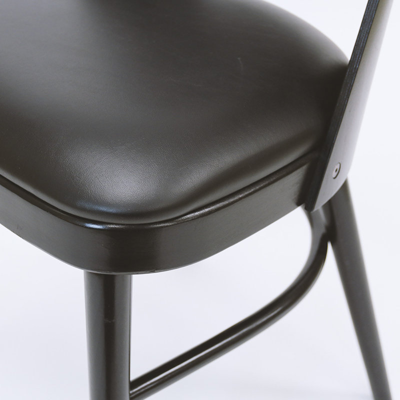 43 Wood Back Side Chair, Black, Black