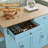 Kitchen Island with Retractable Table, Built-in Charging Station, and Lockable Wheels-1514973317