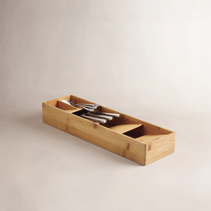 DrawerStore Bamboo Compact Cutlery Organizer