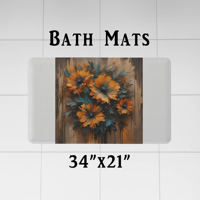 Rideau de douche avec tapis de bain, H 83 po x l 70 po