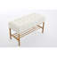 Banc de rangement rembourré pour chaussures avec siège rembourré, banc de bout avec tablette ouverte et pieds en métal pour le vestibule-1111252867