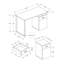 Bureau d'ordinateur, bureau personnel, ordinateur portable, installation à gauche, à droite, tiroirs de rangement, L 48 po, métal stratifié, contemporain, moderne-1344236657