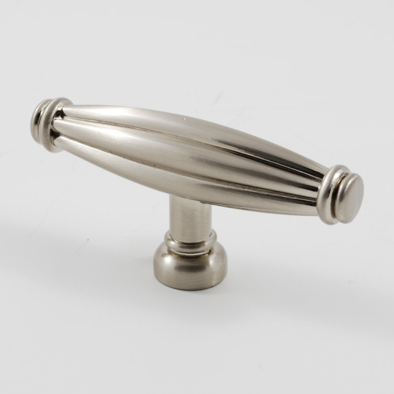 2 9/16" Length Bar Knob, Satin Nickel