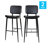 Barbarajo LeatherSoft Barstools with Iron Frame-Integrated Footrest-371639500