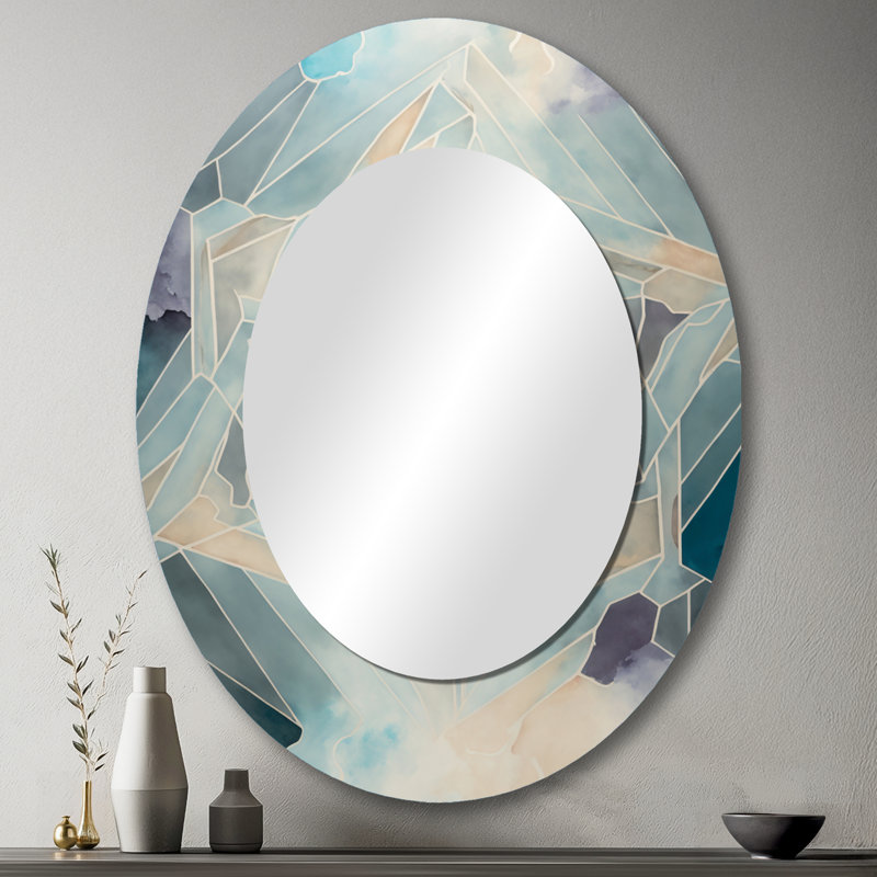 Décoration murale ovale beige, 43 po x 33 po