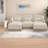 Modular Deep Seat Sofas, Chenille U Shaped Modern Home Living Room