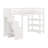 Loft Bed With Shelves, Storage Staircase, Small Wardrobe And LED Light-2073911214