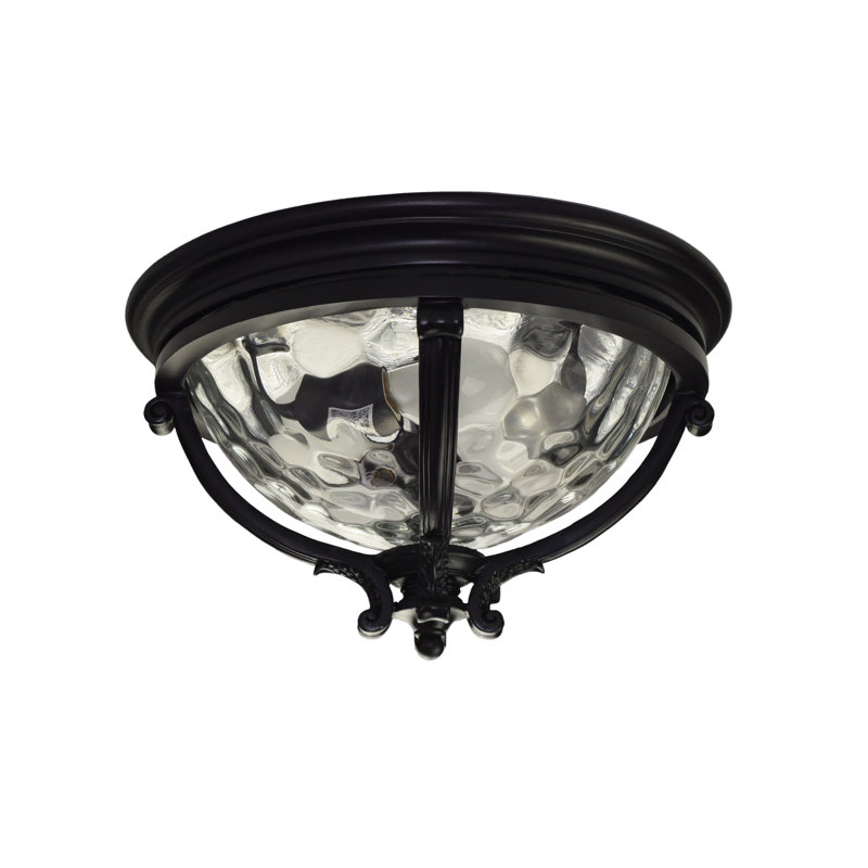 Soren 3 - Bulb Outdoor Flush Mount, Black