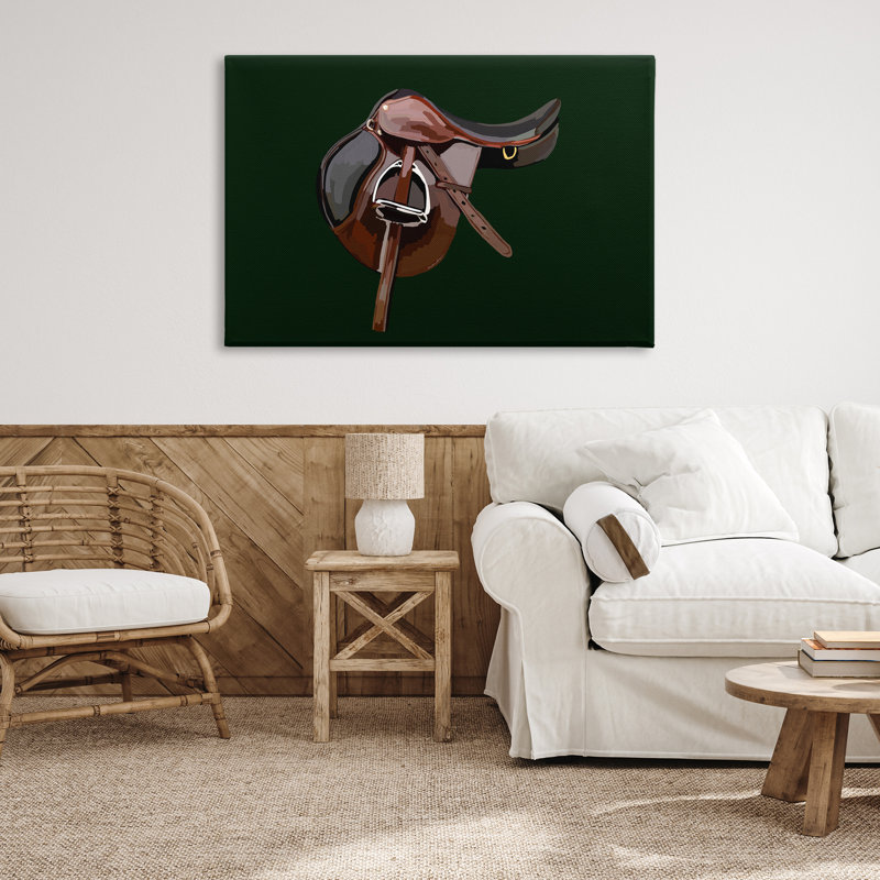 Art mural sur toile Western Horse Saddle par Amelia Noyes, H 30 po x l 45 po