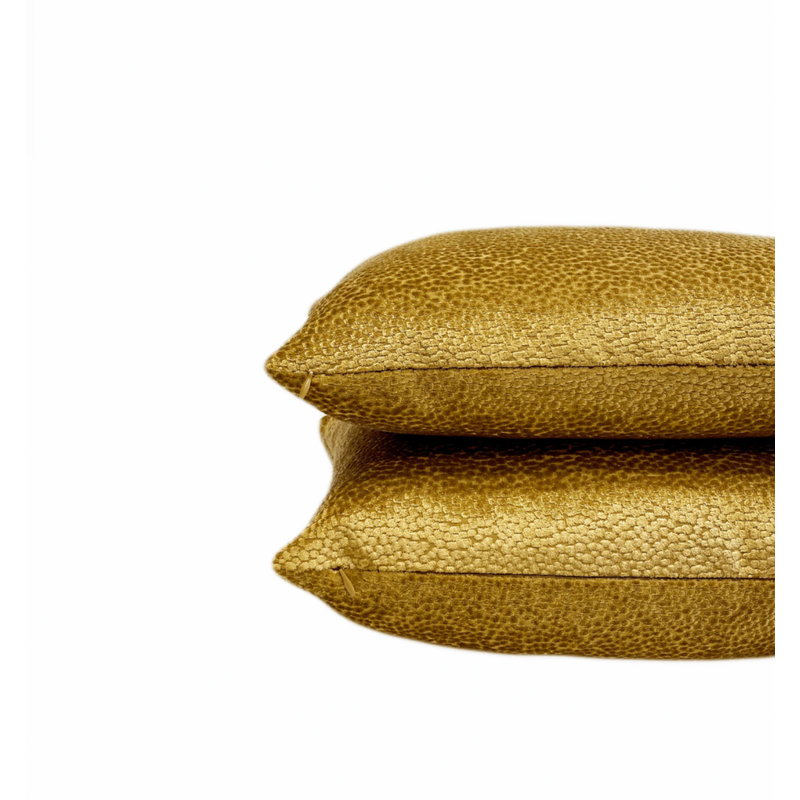 Housse de coussin Velvet Dots, H 22 po x l 22 po, Doré