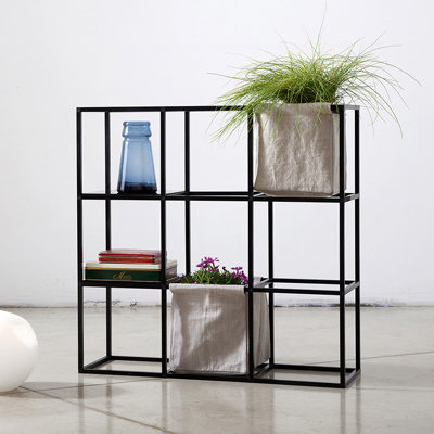 IPot 62.5cm H x 62.5cm W Steel Etagere Bookcase