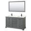 Ensemble de meuble-lavabo double 60 po avec comptoir en quartz Deborah-98141657-98141658-98163256