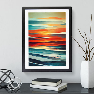 XV1022-4291X Sunset Abstract Art No.6 - Single Picture Frame Print