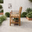 Banc d'extérieur en bois d'acacia avec tablette et structure robuste, siège de rangement rustique pour patio et entrée-1789722962