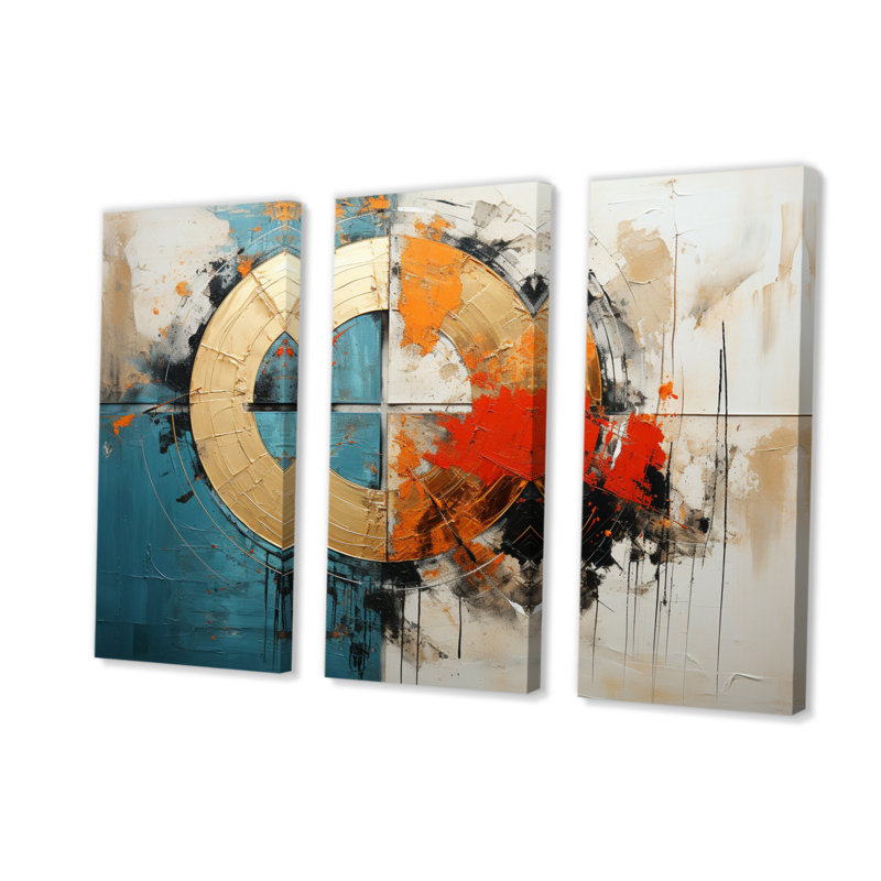 Harmonious Hybrid III - 3 pièces sur toile tendue, H 28 po x l 36 po x P 1 po