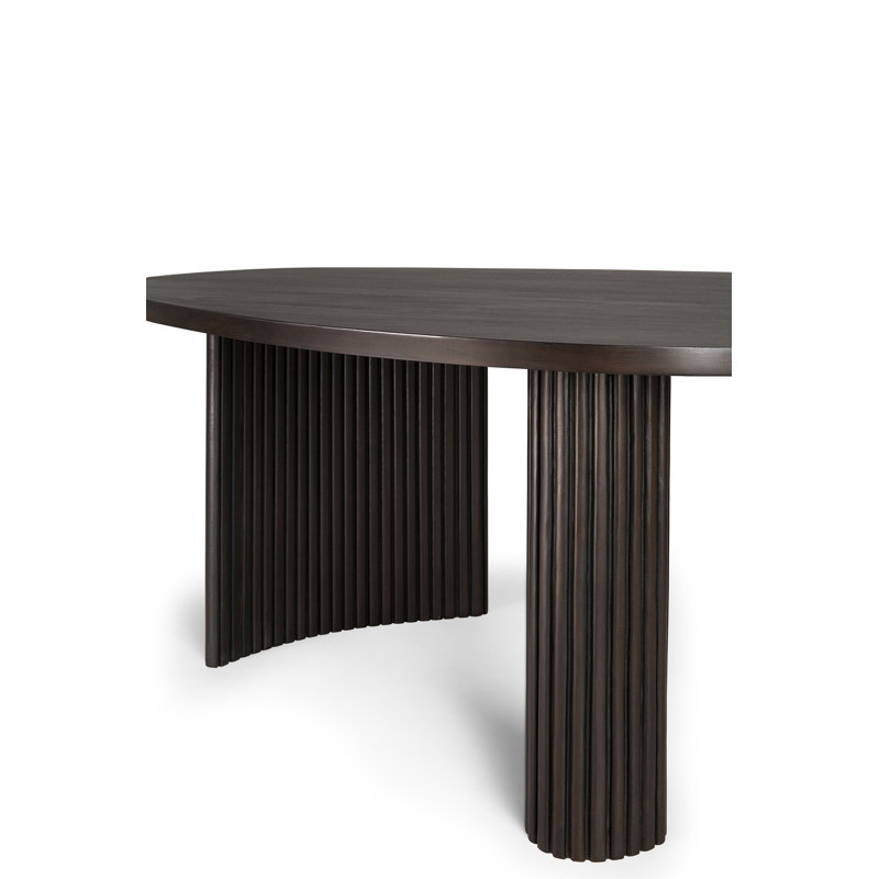 Boomerang Solid Wood Coffee Table, Dark Brown