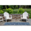 Tapis intérieur / extérieur bleu marine à tissage plat Thornburg-853103875