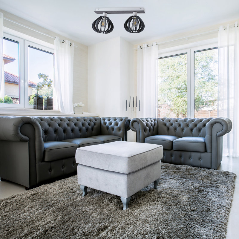 Parma Flush Mount, Grey