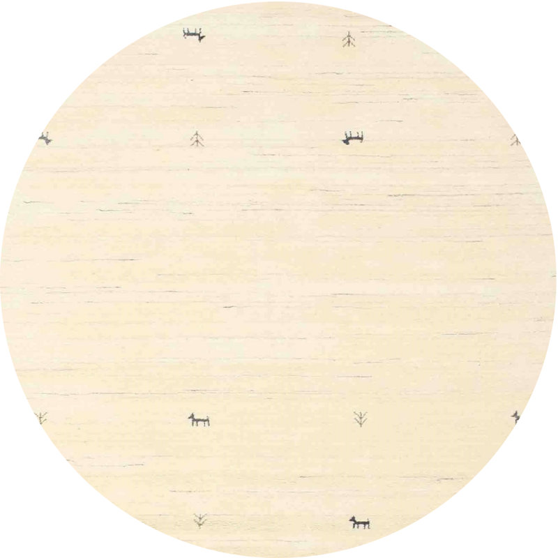 Tapis crème Lovella, Rond 7 pi