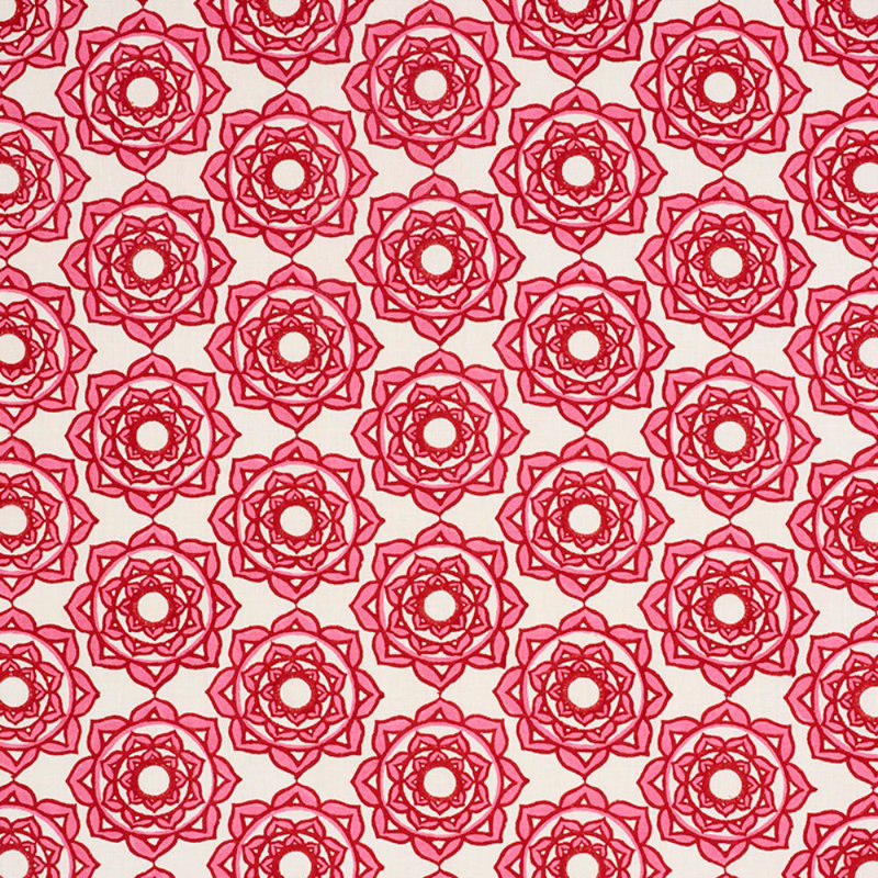 Schumacher x Molly Mahon Rose Fabric, Pink