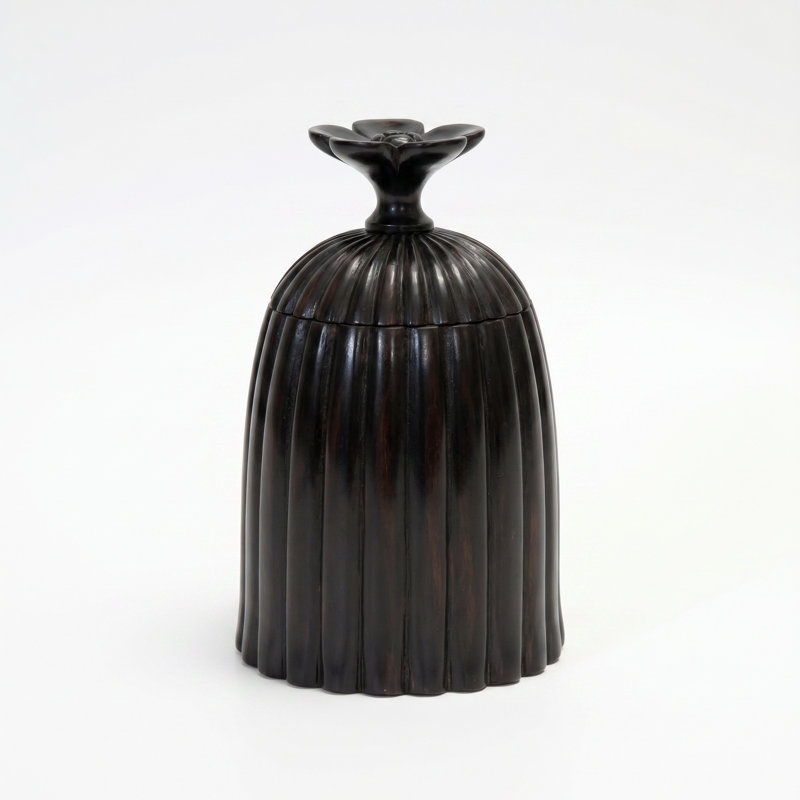 Ebony Wood Collection Wood Jar, 6.8"