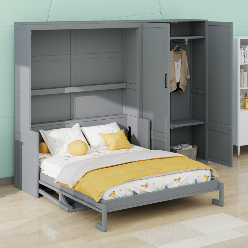 Lit escamotable avec lit escamotable Murphy, Gris