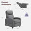 Canapé berçant inclinable, fauteuil de massage, fauteuil oscillant avec repose-pieds et dossier haut