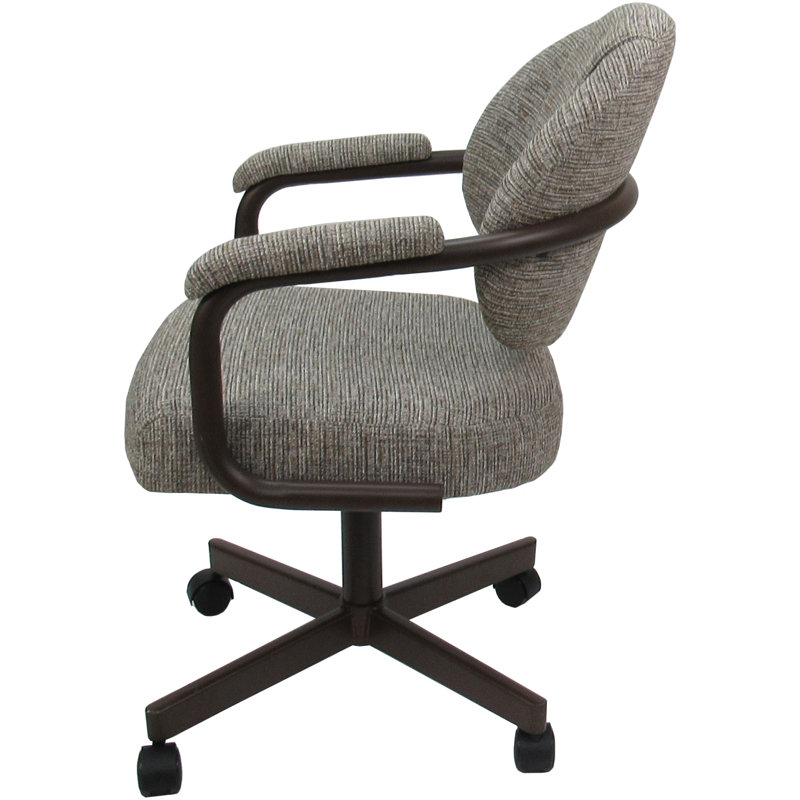 Chaise avec accoudoirs Magaw, Brun