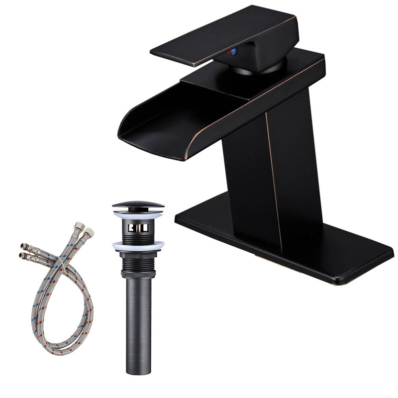 Single-handle Bathroom Faucet with Drain Assembly, Oil Rubbed Bronze