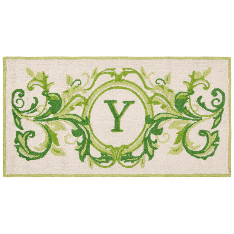 Paillasson Beldegg, Y, L 36 po x L 72 po, Beige et vert